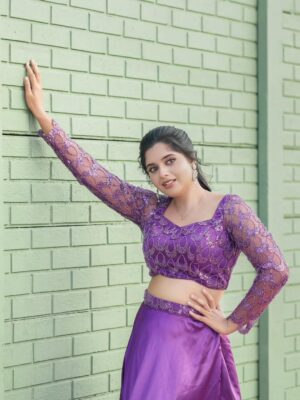 Sathya Devarajan Instagram - Officially declaring purple as My colour 💜
.
.
.
.
#DhanamSerial #SathyaDevarajan #tamilactress #viralpic #vijaystars
