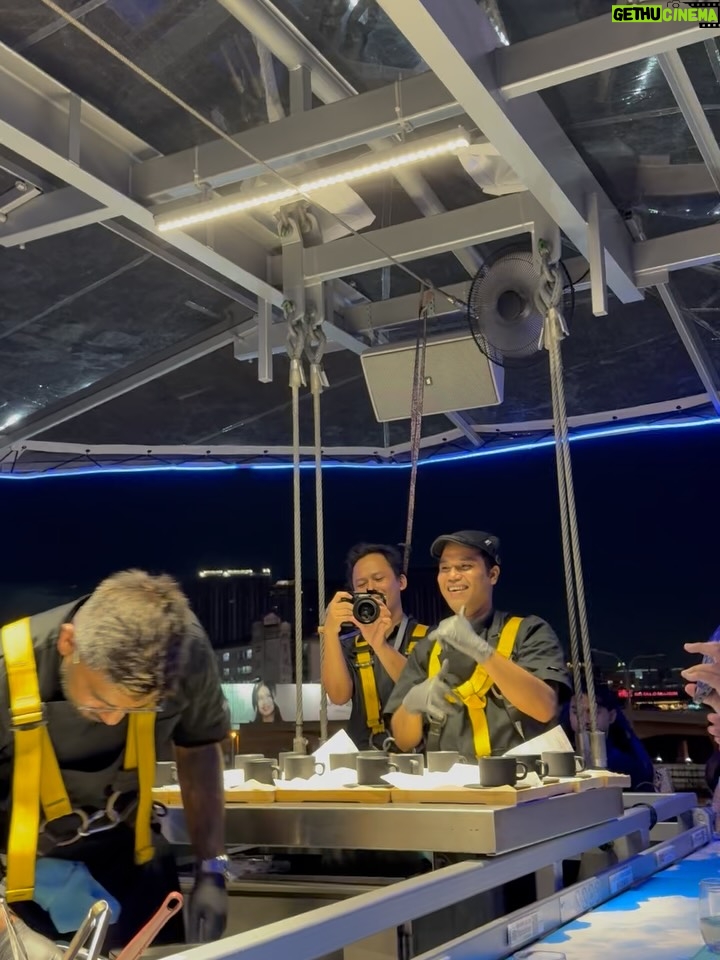Sazzy Falak - 1.9K Likes - That one time we did “Dining in the Sky” @ditsmalaysia — because why eat on the ground when you can float with the skyline? 😌
I love heights, and being able to watch KL shift from a warm sunset into a sparkling city of lights… 😍 It’s a view I’ll remember for a very long time.

Amazing company, amazing food, and a little adrenaline — the perfect recipe for an unforgettable night.

#ditsmalaysia #nashsazzy
