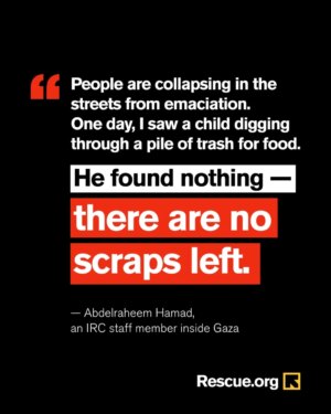 Sepideh Moafi Instagram - Famine is unfolding in Gaza. This is the worst-case scenario.
These are the voices of humanitarian workers: Palestinians in Gaza who are doing everything they can to save lives while their own families struggle to survive.
Men, women and children are being starved to death by Israel’s blockade and bombardment and the window to prevent mass death is rapidly closing. This cannot be permitted to go on any longer.
We’re calling for full, unfettered humanitarian access into and across Gaza.
@rescueorg continues to work directly and with partners to reach as many children and their caregivers with nutrition support as they can. They have more than 5 tons of life-saving medical supplies ready and waiting to enter Gaza, but access remains an obstacle.
Join our call for full, unfettered humanitarian access into and across Gaza. Donate and take action at Rescue.org