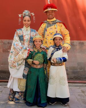 Shamari DeVoe Instagram - In the heart of Beijing, surrounded by ancient empires, we stood where emperors once walked, not just dressed in history, but wrapped in legacy.

We are Black excellence draped in Qing Dynasty silk,
proving that wherever we go, our lineage walks with us. 
A moment for our sons to see themselves as royalty and 
a reminder that our roots run deeper than borders.
🇨🇳👑👣
•
#Beijing #DeVoeTed #China #DeVoeTwins
•
•
#BlackRoyalty #Legacy #GodDid #Travel #Family #CrownedInCulture #ForbiddenCity #GlobalRoyalty #WeAreTheDynasty #RoyalRootsRunDeep  #MelaninInMajesty #BlackExcellence #FamilyLegacy #USA #PhotoShoot