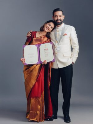 Sheetal Thakur Instagram - Just when I feel I couldn’t be more proud, you give me another reason to be🥹 Congratulations on your first National Award 🥇 It has been my honour to be your loudest cheerleader in every room you walk in. 

Loads of love♥️
Wifey.