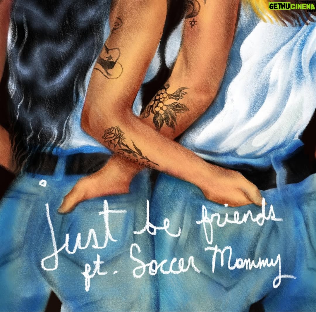 Sophia Regina Allison - 10.1K Likes - After years of friendship, playing shows together, and sharing demos/new stuff we’ve been working on behind the scenes, it’s so special to finally have collaborated on this alt. take of “Just Be Friends.” It was always inspired by country, and now our southern princess *~ @soccermommyband~* X SASAMI’s version of JBF is yours. 🤠💋 

⋆˖°.𖤓𓄀🂾𐚁𓃗.°˖⋆ cutie old pic of us with our #1 boy @snailmail 

.°˖⋆ ℧ 𓃗 .°˖⋆ Artwork by @ashluka 

Pedal steel @nicolelawrence___ 
Drums @sambks 
Mixed @geoff_swan 
Mastered @chrisgehringer 
Prod SASAMI   @jenndecilveo