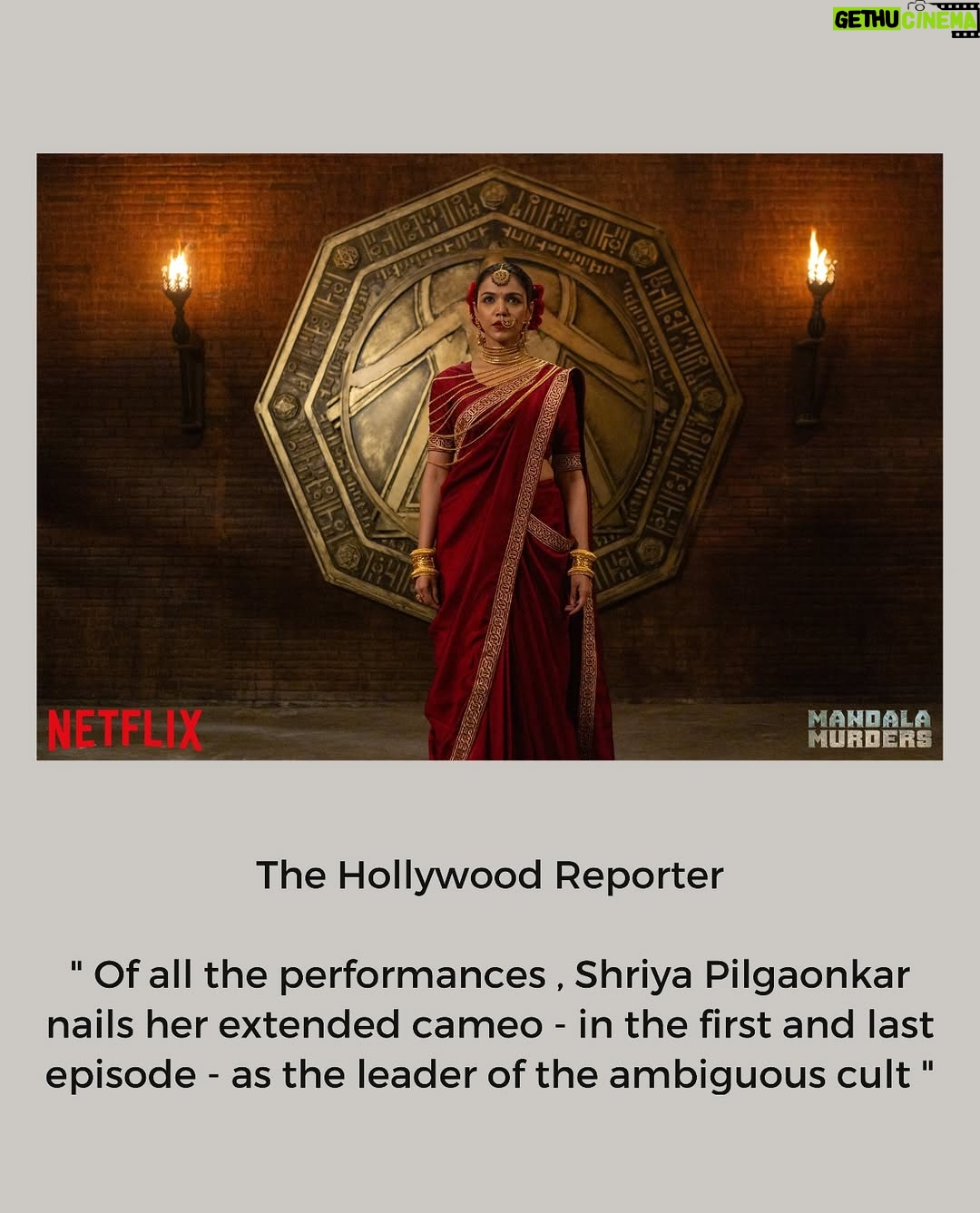 Supriya Pilgaonkar - 26.2K Likes - Congratulations for all the love you are receiving @shriya.pilgaonkar . You elevate every role you take on and your ability to transform is so admirable . We are so proud of you for your mesmerising  performance as Rukmini in Mandala Murders 👍🏼Very different from your other roles and You proved that even with a few scenes an actor can make a strong impression. Bless you always my cubby !♥️

Congrats to the team ! @yrf @netflix_in