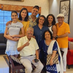 Supriya Pilgaonkar Instagram - My whole world and my biggest blessing 🌍 
A special day celebrating both my biggest inspirations.
Ajoba's 87th birthday & also Father's Day ♥️🧿

Gifted both of them photo books of their beautiful moments made by @odd.giraffe 🥹