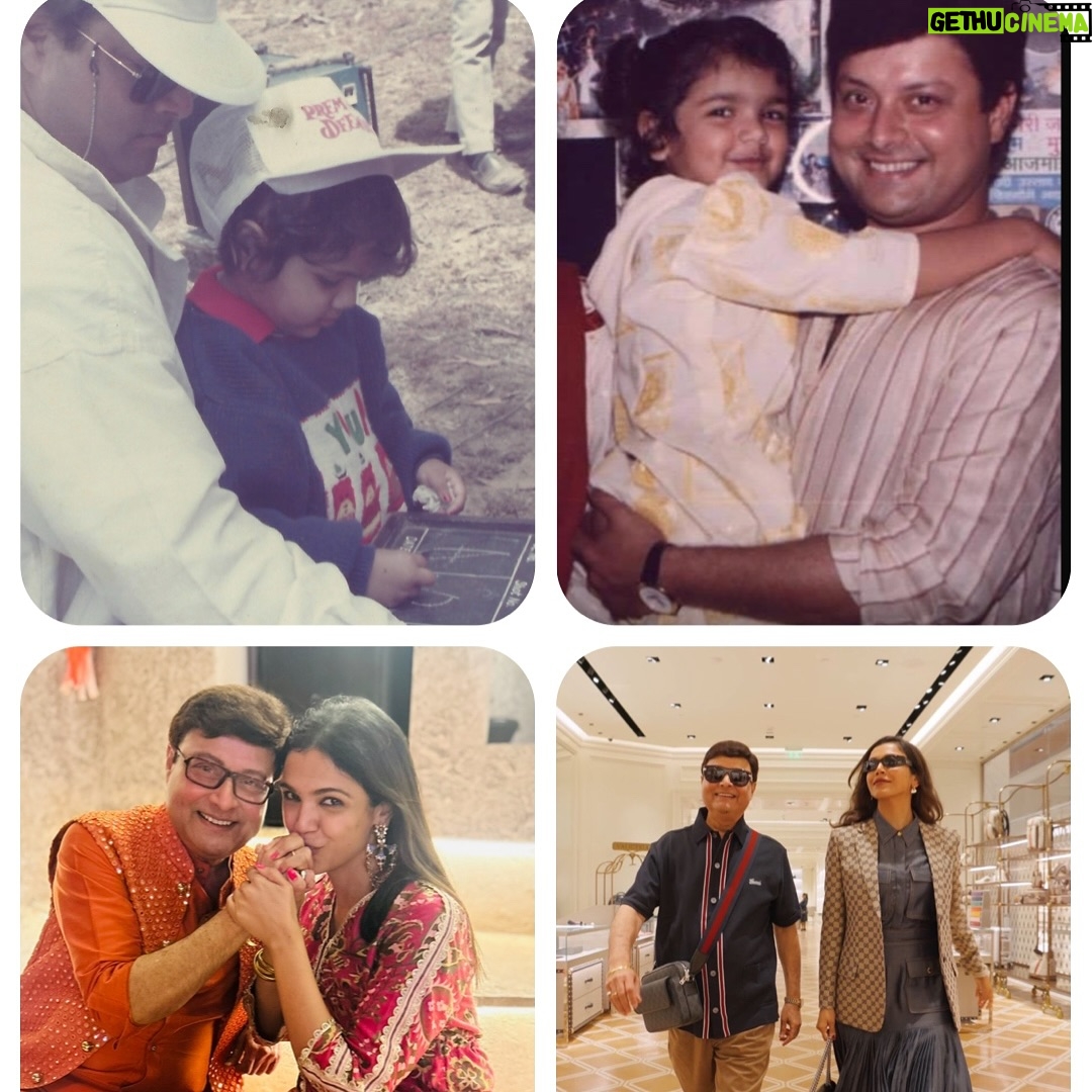 Supriya Pilgaonkar - 49.6K Likes - My whole world and my biggest blessing 🌍 
A special day celebrating both my biggest inspirations.
Ajoba's 87th birthday & also Father's Day ♥️🧿

Gifted both of them photo books of their beautiful moments made by @odd.giraffe 🥹