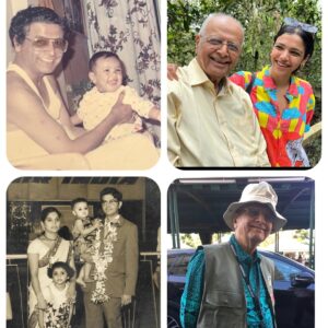 Supriya Pilgaonkar Instagram - My whole world and my biggest blessing 🌍 
A special day celebrating both my biggest inspirations.
Ajoba's 87th birthday & also Father's Day ♥️🧿

Gifted both of them photo books of their beautiful moments made by @odd.giraffe 🥹