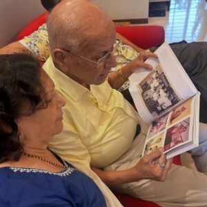 Supriya Pilgaonkar Instagram - My whole world and my biggest blessing 🌍 
A special day celebrating both my biggest inspirations.
Ajoba's 87th birthday & also Father's Day ♥️🧿

Gifted both of them photo books of their beautiful moments made by @odd.giraffe 🥹