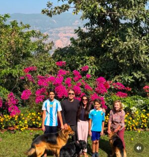 Tara Sharma Instagram - A v Happy Birthday Daddy.

You’d be 86 today. Always in our hearts. We Love You ❤️. 

Was going to post just the 1st photo but then as often happens, a carousel happened, ooops! Here goes;

1 Mum and Dad HBD Daddy / Naana
2 sunset a few days ago
3 photo of us at the start of the year how has time flown like this 
4 Friends and colleagues are acting in huge films and even trending and here is my longest running  show haaha our Christmas playlet for little kids at our kids old nursery @westwindschool . Our kids are as you know v big now, but it is tradition to do this and even though we only practice a few times, it is such fun! Sorry have not listed out everyone in it but please do tag and or DM me handles.
5 at fab @conscious_collective by @godrejdesignlab yesterday. Do go It is on all weekend.
6 at cc
7 immersive display at cc 
8 a huge congrats Vijay Uncle on winning the lifetime achievement award at @thespoindia huge congrats and love Smita Aunty, @freyancb and @nyholkar . Missed a photo with all, but here with Mum and @lilletedubeyofficial .
9 football and Kai every day always 
10 Fun din with chuddy buddy besties @pooj.kabra @poojakhianizaidi @neha_raintree @shazmeenl @topdogsalon_paw.naturale 
11 met a dog who reminded me so much of Tia. First time I’ve pet a dog since Tiu passed. Heart broke a bit but also made me smile remembering the pure joy and love Tiu gave us all and continues to.
12 bizarrely this photo with the actual Tiu popped up as a memory, on exactly the same day 2 years ago. Looking so similar. Perhaps a sign from her saying time to think of a Tiu Junior?
13 flowers
14 back on a film set after a while…exciting small role but good to be acting again and talks on for a few more. Will keep you posted! 
15 Tiu and Zen flashback 
16 WW tree
17 cc
18 Daddy’s bench with our Alsatians 

Kids had their school fete today Z and team kudos and exams finished for K a few days ago so all in all a busy time and as I said sorry not sure how my single photo post turned into this photo dump. But again as #thetarasharmashow began as my diary as a new Mum way back, the trend seems to continue haaha! Onward and upward touch wood😀❤️🧿 Have a fab wkend

#staysafe