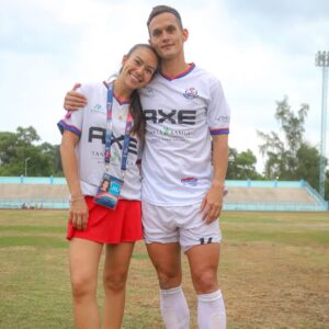 Taya Rogers Instagram - Happy Father’s Day to the man showing our kids how to work hard, live with passion, & chase your dreams with unwavering determination 💖⚽️🏝️🐒💪🏽 

You put a team together in record time, worked on every aspect of making Samui United a reality for the island that raised you, and continue to find ways to provide opportunities for the other kids on the island who, like you, spent their childhood turning every space into a football pitch and every coconut into a goal worthy ball. 

And now here we are- 6 months of Samui United, 4 months of training, late nights planning, early mornings & late nights spent navigating the challenges of bringing this dream to life, and we are ⚡️UNDEFEATED⚡️- Our little ragtag team of islanders, reflecting your passion right back at you, backed by an island of people who never thought they’d see the day they’d have a professional team to cheer for…. And we’re on our way to the finals 🌟⚽️💪🏽🏝️🐒💪🏽 

You amaze me every day and I am so grateful I get to be by your side for this journey. As far as I’m concerned, we’re already winning 💖