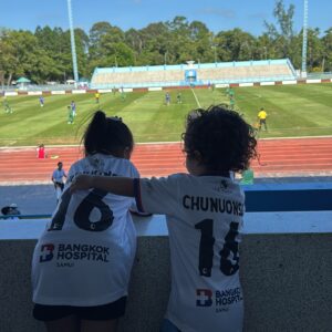 Taya Rogers Instagram - Happy Father’s Day to the man showing our kids how to work hard, live with passion, & chase your dreams with unwavering determination 💖⚽️🏝️🐒💪🏽 

You put a team together in record time, worked on every aspect of making Samui United a reality for the island that raised you, and continue to find ways to provide opportunities for the other kids on the island who, like you, spent their childhood turning every space into a football pitch and every coconut into a goal worthy ball. 

And now here we are- 6 months of Samui United, 4 months of training, late nights planning, early mornings & late nights spent navigating the challenges of bringing this dream to life, and we are ⚡️UNDEFEATED⚡️- Our little ragtag team of islanders, reflecting your passion right back at you, backed by an island of people who never thought they’d see the day they’d have a professional team to cheer for…. And we’re on our way to the finals 🌟⚽️💪🏽🏝️🐒💪🏽 

You amaze me every day and I am so grateful I get to be by your side for this journey. As far as I’m concerned, we’re already winning 💖