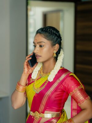 Teja Venkatesh Instagram - All smiles, silk and sunshine for my special day 🤍🥹

This Saree is sooo special for me !Thanks to my Man who always makes me feel special and blessed 🤍🥹♾️ 

Beautiful blouse stitched by @niga_designers 🤍

#ponnu #specialday #sunshine #nov1st #birthdayspecial