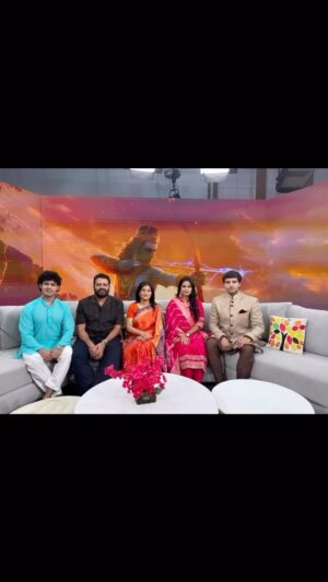Vaibhavi Kapoor Instagram - Had a great interview with DD National! Grateful for the opportunity to share our journey and insights with such a wide-reaching platform. Thank you to the entire team for the thoughtful conversation and warm welcome! @ddnational 

Keep watch Kaakbhushundi Ramayan from Monday to friday at 7pm and also on waves ott app @waves_ott