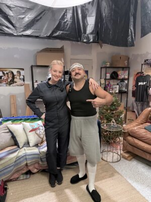 Wendi McLendon-Covey Instagram - Had the pleasure of visiting the creative clubhouse of @frankiequinones yesterday with @gladysgonzalezestrada. Maybe we have something in the works....maybe it will be awesome. Maybe you'll hear about it soon. In the meantime be sure you check out his stand up special "Frankie Quinones: Damn That's Crazy" on Hulu!