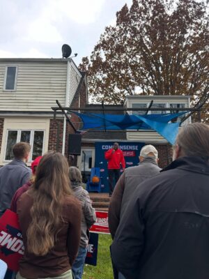Winsome Earle-Sears Instagram - 📍Blacksburg - Stop 13

It was a cold day out in Blacksburg, but you all showed up because you know the importance of winning this election.

We want safe communities, a thriving economy, and successful schools. A vote for the Republican ticket is a vote for common sense and a Virginia that continues to win! 

Onward to Tuesday!
