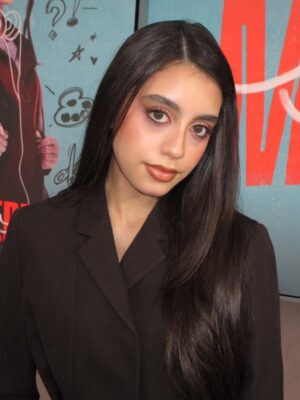 Yasmina El-Abd Instagram - @sabahelkheiryaarab thank you for having me to promote MIDTERM, always nice to be back in the studio 🌹

@fendi @bykarenwazen