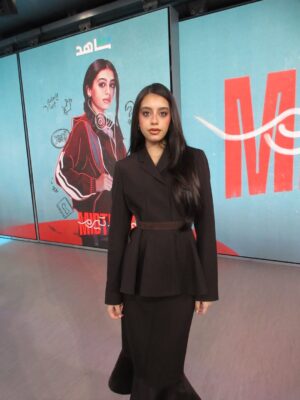 Yasmina El-Abd Instagram - @sabahelkheiryaarab thank you for having me to promote MIDTERM, always nice to be back in the studio 🌹

@fendi @bykarenwazen
