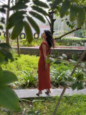dharshini sudhakar Instagram - Lost in the right place🍃💕
.
.
.
#married #love #fyp