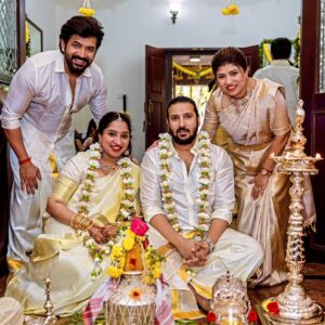 Aarthi Mohan Instagram - Our little Prince Charming is home 🧿

Words were truly said that love multiplies when family grows. I have, am and always will be a devotee towards big families and lots and lots of children. I can never have just enough. And to honour that prayer, I was tremendously gifted with a big family and plenty of nephews and nieces 🥰

The love we share cannot simply be put in words. We are not just family, but something more! And now, today, this time, it has been my littlest nephew, who's the reason for the celebration; for the family to be another person stronger! 

Welcome home VELAN ♡ athai's chella VELA ♥️
Thank you and bigger hugs to my Hasima and Hemi for bringing Velan into our lives ♥️✨️
.
.
.
#togetherasfamily #celebrations #newborn #onemore #godsgift