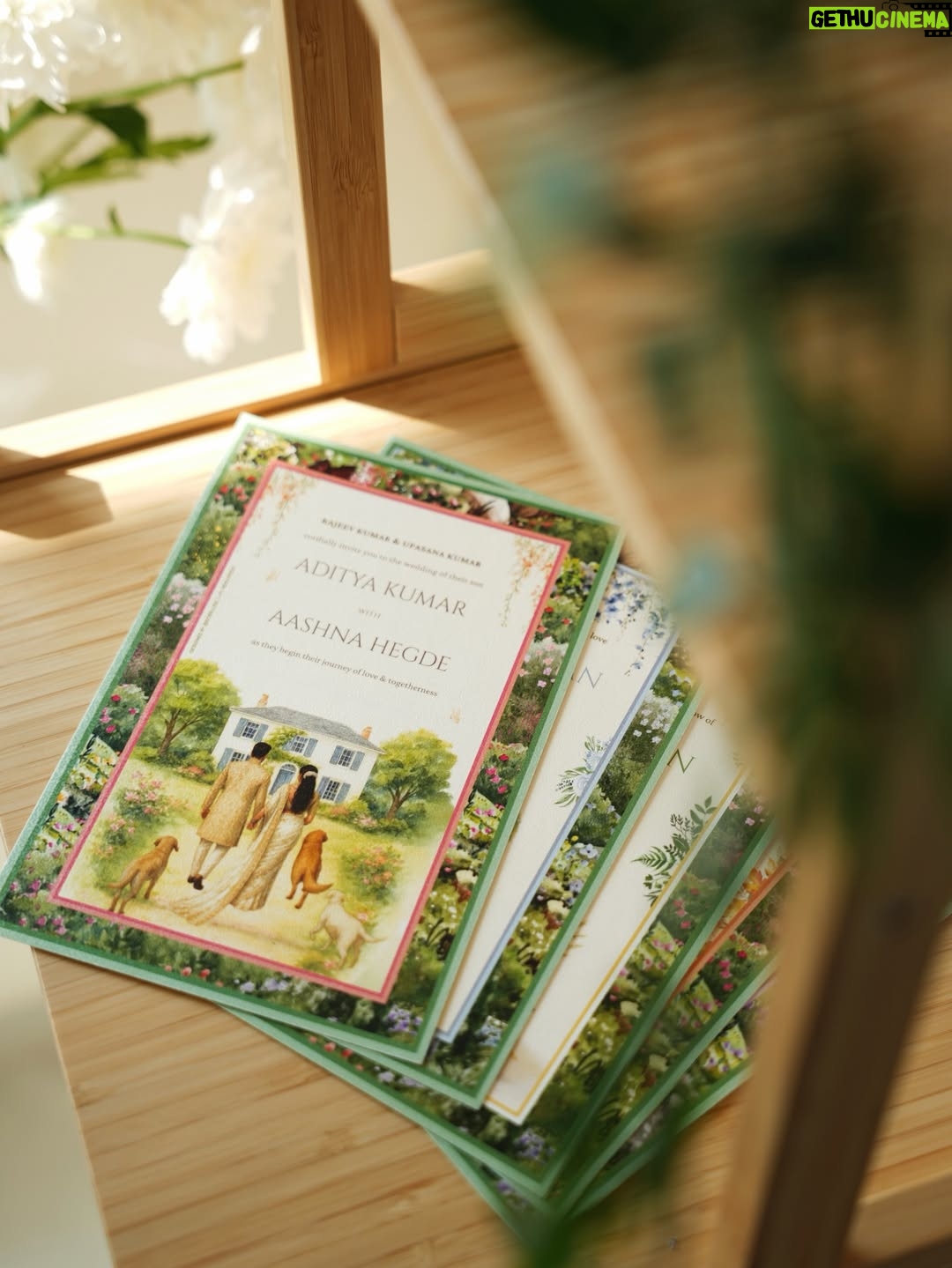 Aashna Hegde - 97.7K Likes - one of my favourite details from the wedding - our invites 💌

we spent so much time deciding what it should look & when I saw the finished results, it literally looked like a page from a storybook. I loved the idea of us walking towards our forever, it just turned out so beautifully 🤌🏻

had such an amazing time designing these with Prajna & Jannia from @sorellesl ✨ honestly the sweetest girls!!!