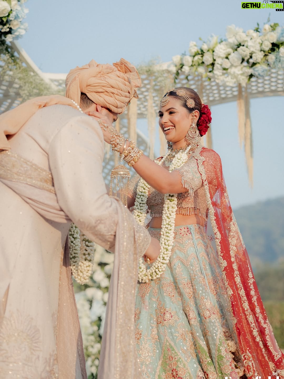 Aashna Hegde - 612.5K Likes - 8th Dec 2025 🤍 the day I got to marry the love of my life TWICE! 

Growing up I didn’t really believe in the institution of marriage. I never dreamed of having a wedding, never thought about a wedding lehenga but I’ve always dreamed of finding my person - my happily ever after! 
& my husband is everything I could wish for!
I don’t think it has really sunk in yet but my heart is so full that now I get to spend the rest of my life with my best friend! 
🤍

Aashna’ Outfit: @rimpleandharpreet
Addy’s Outfits: Custom @rimpleandharpreet
Both Jewels: @therahjewels
Kaleeras: Custom @make_my_chooda
Styled by: @dollaypop 
Asst: @naishasinghvi @soph.i.a_
Makeup, Hair & Draping: @shradhaluthra
Photography: @fourfoldpictures
Planner: @ferriswheeldiaries 
Decor Design & Execution: @dbspaces
Bar Experience: @delicocktailhous