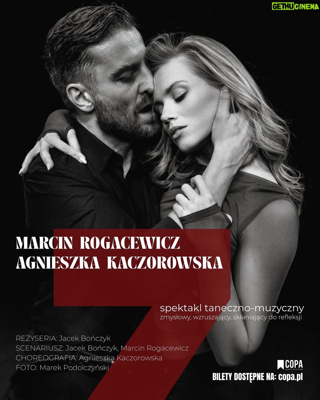 Agnieszka Kaczorowska - 13.7K Likes - „Tańczmy, niech wszyscy czują ile jest warte życie…tańczmy!” 💃🕺

Marzyliśmy o tym… więc spełniamy nasze marzenie! Zapraszamy Was na spektakl „7”, gdzie prosto z serca, aktorsko, tanecznie i muzycznie, dotykamy tematu wolności. 

„Siedem” to spektakl o wolności w jej siedmiu odsłonach. Jest to opowieść o spotkaniu kobiety i mężczyzny, którzy zaczynają swoje życia od nowa. 
O miłości, namiętności, pasji i uzdrowieniu. 

Premiera 9 marca w @garnizonsztuki_teatr w Warszawie. 🥹
Kolejne spektakle na scenach w całej Polsce.
Zapraszamy po bilety na @copa_pl ❗️
Kolejne miasta będą się sukcesywnie pojawiać.💪🏻

Dziękujemy wszystkim, którzy dmuchają w nasze skrzydła.
🪽🪽🪽
Niech #wiórylecą ! 🔥
Tańczmy !

#7