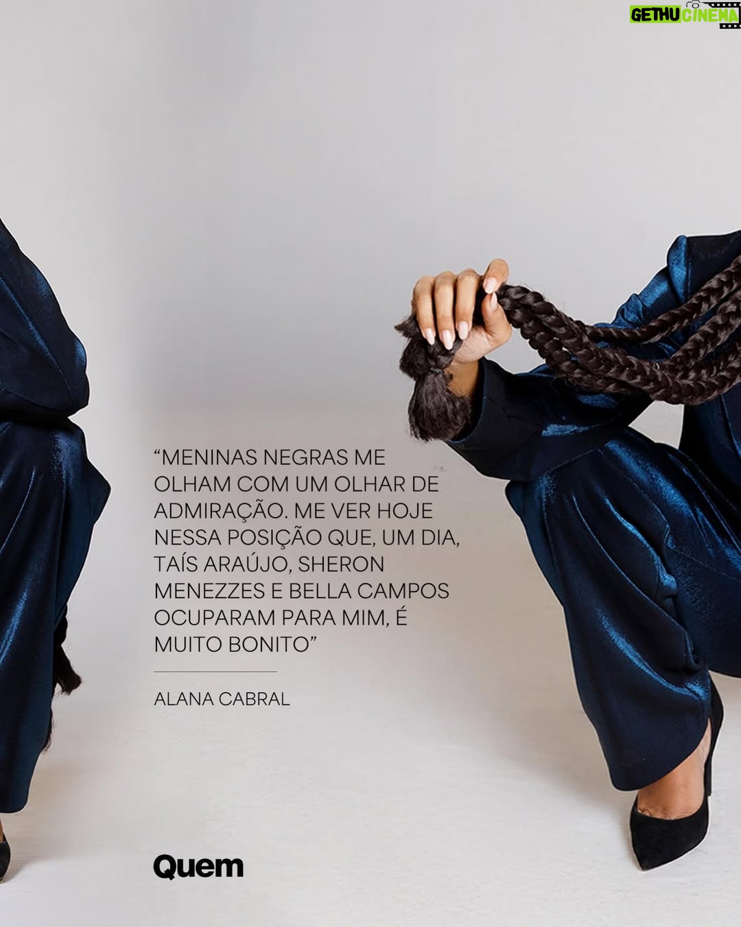Alana Cabral - 4.4K Likes - Para @alanacabral.oficial , protagonizar não é só ocupar o horário nobre: é inspirar outras mulheres a se amarem. Aos 18 anos, a atriz sente o peso e a beleza de ser referência em ‘Três Graças’. Joélly, sua personagem impulsiva e cheia de personalidade, conquistou as jovens: “As meninas negras me olham com um olhar de admiração que eu gostaria de ter tido quando era criança”. Criada em uma família formada majoritariamente por mulheres negras, Alana aprendeu cedo a celebrar a própria diferença e a autoestima: “O que eu mais amava era ajudar outras meninas iguais a mim a chamarem atenção junto comigo”. Essa vivência se reflete em sua personagem. Na novela, a jovem enfrenta uma gravidez precoce, e a atriz vê ali a chance de quebrar tabus: “Se a minha imagem já é uma quebra de tabu, eu fico muito feliz”. Em conversa com a repórter @gabiantualpa , Alana também fala sobre como lida com a fama, as críticas e o reconhecimento. Com muitos planos, ela revela que já sonha com papéis mais complexos, como vilãs poderosas. No link da bio, leia a entrevista completa!

Créditos:
Foto: Guilherme Lima
Beleza: Yago Maia
Moda: Juliano e Zuel