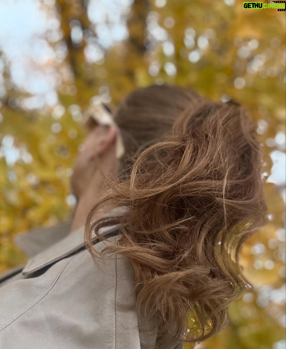 Alejandra Azcárate - 3 Likes - Otoño en Washington, función repleta y hojas amarillas. 
•
•
Abrigo y gafas @studiofcolombia