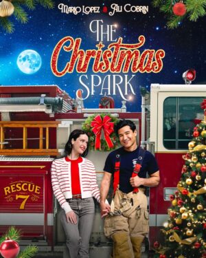 Ali Cobrin Instagram - In The Christmas Spark, a passed-over corporate lawyer (Lopez) joins his small town’s fire department, where he competes with a fallen hero’s son – and finds unexpected sparks with his widowed mom (Cobrin). 💫 

🎬 Stream November 27 on Great American Pure Flix
📺 Premieres Friday, November 28 at 8/7c on Great American Family and GFam 