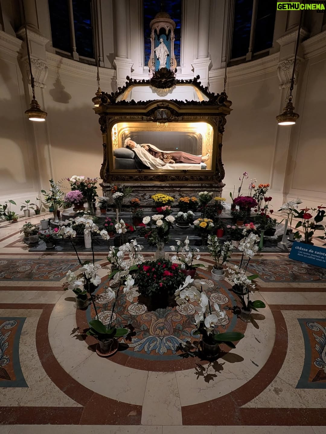 Ali Landry - 1.1K Likes - The school I went to as a child was called , Little Flower, named after Saint Theresa of Liseaux. To be able to visit her resting place, the Convent where she spent her adult life and have our vows renewed in a chapel in her childhood home was a really meaningful experience for me. She was all about “the little way” . She believed that most people will never do extraordinary things but everyone can do ordinary things with great love. Simple things like smiling at someone, being patient when irritated or forgiving quickly! Always remembering the love is the center of everything!
