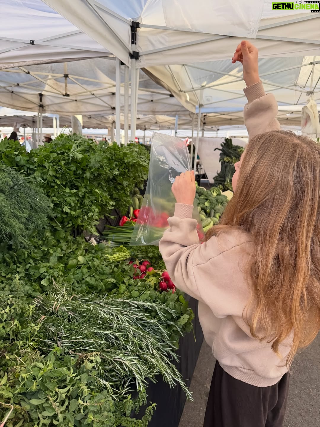 Alisan Porter - 356 Likes - It’s really important to me to do things with each kid alone. It’s a reset. It’s bonding time. It’s important when the wheel never stops turning. Slowing down with my girl before the kid is officially gone and the pre teen takes over. I fear we are standing on the edge. 

#motherhood #farmersmarket