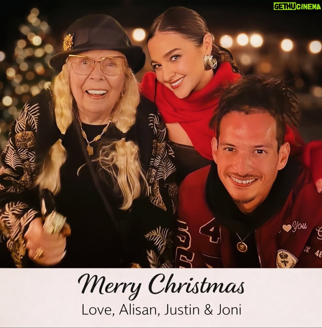 Alisan Porter - 816 Likes - Our family Christmas card is a little bit different this year. Merry Christmas from the greatest gift I’ve ever received a night with Joni. 🫶🏽
