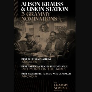 Alison Krauss Instagram - Huge congratulations to @alisonkrauss & Union Station, honored with three #GRAMMY nominations! 💘🥳

Best Bluegrass Album - 𝑨𝑹𝑪𝑨𝑫𝑰𝑨
Best American Roots Performance - “Richmond On The James”
Best Engineered Album, Non Classical - 𝑨𝑹𝑪𝑨𝑫𝑰𝑨

Stream 𝑨𝑹𝑪𝑨𝑫𝑰𝑨 at the link in bio.