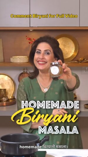 Amrita Raichand Instagram - The secret to a truly aromatic biryani starts much before the rice hits the cooker — it starts with your masala. This homemade biryani masala is warm, balanced, and incredibly fragrant, and once you make it at home, you’ll never go back to store-bought.

Homemade Biryani Masala – Ingredients
3 tbsp coriander seeds
1 tbsp cumin seeds
2 tsp fennel seeds
2 tsp black peppercorns
4 dried red chillies (adjust to taste)
2 tsp cloves
12 green cardamom pods
4 black cardamoms
2-inch cinnamon sticks
2–3 star anise
7 small to medium bay leaves (Indian tej patta)
2 whole mace (javitri)
½ tsp nutmeg powder

Slow-roasted, freshly ground, and stored right — this is what gives biryani its depth, colour, and soul.

Comment Biryani to get the full 30-minute pressure cooker biryani recipe.

[homemade biryani masala, whole spices, Indian cooking, biryani recipe, pressure cooker biryani, kitchen basics, spice blend, authentic flavours]

#Biryani #IndianCooking #AmritaRaichand