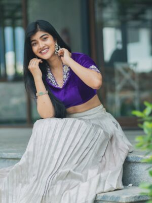Amrutha Prem Instagram - 💕

Wearing: @haritva_designer_studio 🪻
Accessories: @thespatika ✨
P.C: @_n.i.k.k.y___ 🫶

#amruthaprem #bestieengagement💍 #bridesmaiddress #longduepost