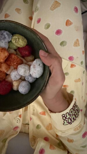 Ana Lorena Sánchez Instagram - ZERO hate for cancelled plans. especially if my freezer is stocked up. @fruitriot i love you 🤤 #SourDreams everybody!!!