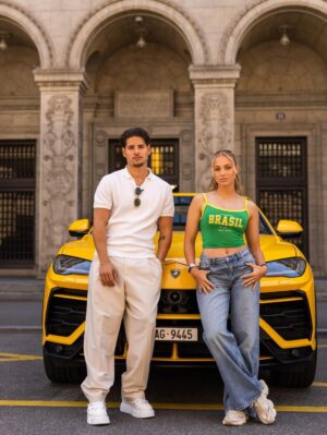 Ana Maria Marković Instagram - Rent your Lambo now 💛💚 @rentalcars_russo 

Photos: @jonashaid 📸