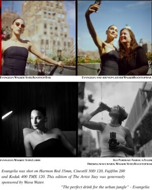 Anjelica Bette Fellini Instagram - EVANGELIA X THE ARTIST STAY 

sponsored by @wavawater shot at @walkerhotels
special thanks to @jillianrothman
