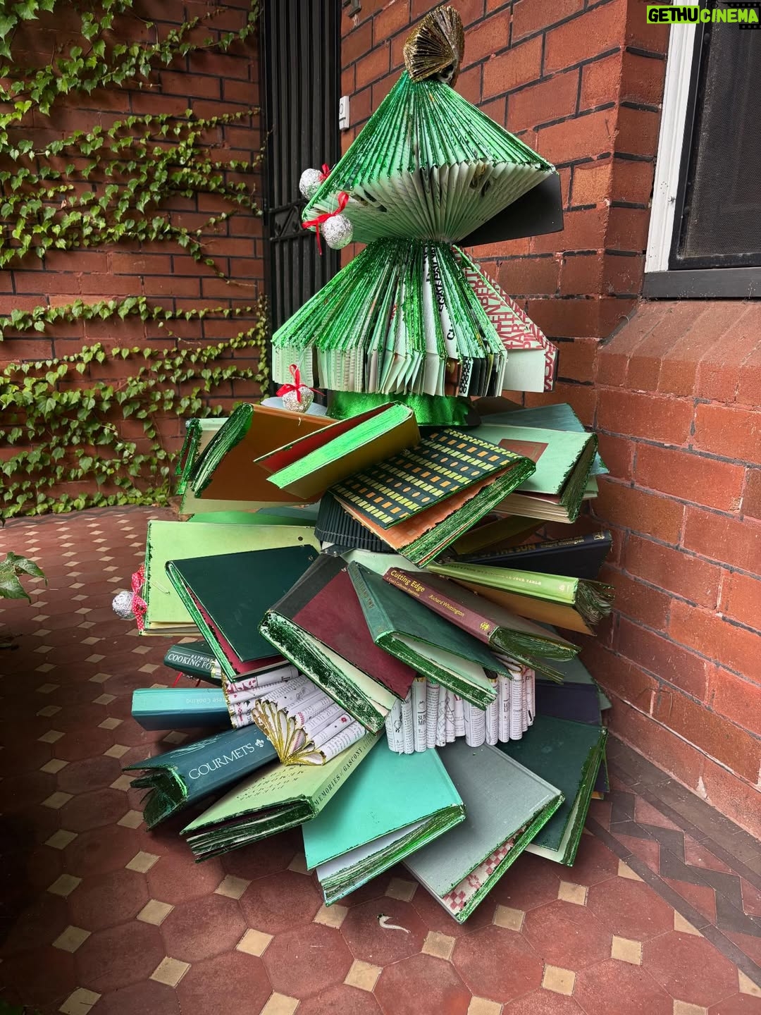 Annabel Crabb - 6.2K Likes - Okay WOW I was given this incredible tree today - made from rescued cookbooks - from my lovely brother in law, made by @george_can_create_it …  I can’t stop looking at it ❤️