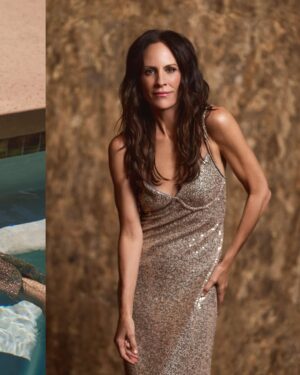 Annabeth Gish Instagram - Thereās something incredibly special about a gown that moves with you and enhances every moment. Wearing @stjohn, I feel both classic and contemporary, confident and comfortableāa true reflection of the modern woman.
