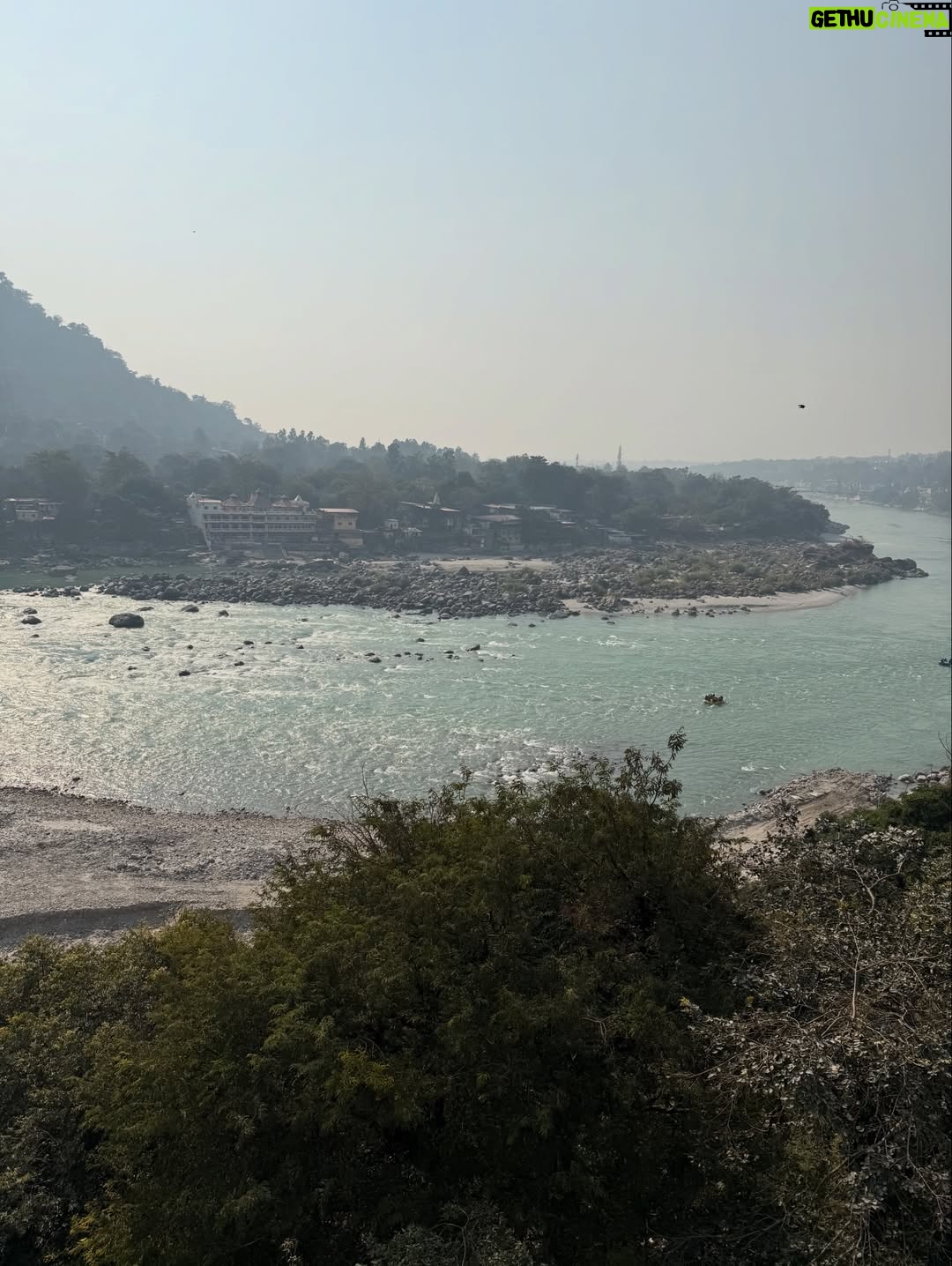 Anumol - 18.4K Likes - A day at Rishikesh 🤍
I didn’t explore much. I came here with no plans just decided to surrender to the place and flow with it. Got to know the city a little, experienced the Ganga, and honestly, that felt enough.
Also, had to mention @bemonkwellness food was amazing, so tasty, and felt like proper healthy food so delicious and looked nice also. So comforting. Loved the ambience, the yoga space, and especially that balcony at the restaurant area🤍 
This day is only about roaming around Lakshman Jula, Ganga Arti and food.. Back home play time with Kanmani, Leela & Yoda. Some places don’t need rushing. They just need feeling 🧿