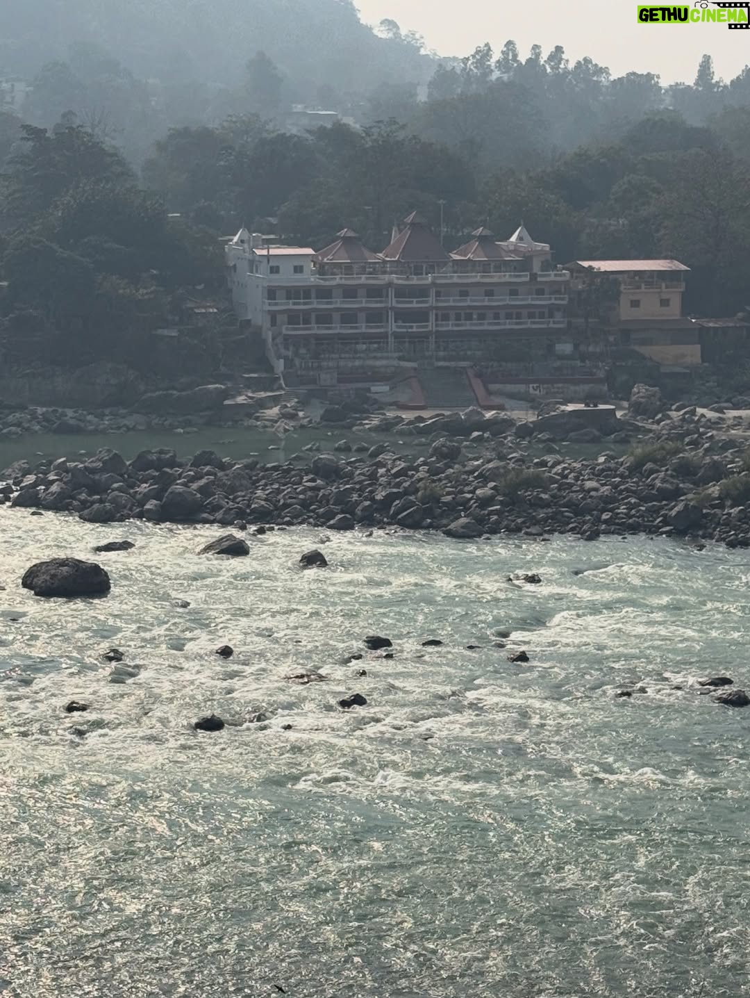 Anumol - 18.4K Likes - A day at Rishikesh 🤍
I didn’t explore much. I came here with no plans just decided to surrender to the place and flow with it. Got to know the city a little, experienced the Ganga, and honestly, that felt enough.
Also, had to mention @bemonkwellness food was amazing, so tasty, and felt like proper healthy food so delicious and looked nice also. So comforting. Loved the ambience, the yoga space, and especially that balcony at the restaurant area🤍 
This day is only about roaming around Lakshman Jula, Ganga Arti and food.. Back home play time with Kanmani, Leela & Yoda. Some places don’t need rushing. They just need feeling 🧿