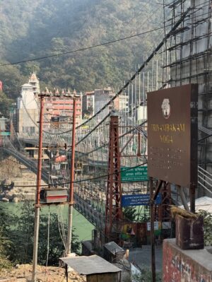 Anumol Instagram - A day at Rishikesh 🤍
I didn’t explore much. I came here with no plans just decided to surrender to the place and flow with it. Got to know the city a little, experienced the Ganga, and honestly, that felt enough.
Also, had to mention @bemonkwellness food was amazing, so tasty, and felt like proper healthy food so delicious and looked nice also. So comforting. Loved the ambience, the yoga space, and especially that balcony at the restaurant area🤍 
This day is only about roaming around Lakshman Jula, Ganga Arti and food.. Back home play time with Kanmani, Leela & Yoda. Some places don’t need rushing. They just need feeling 🧿