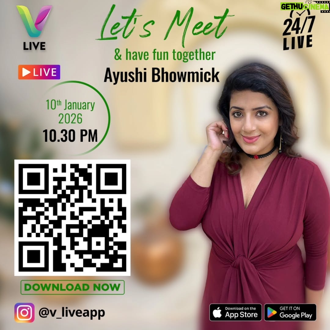 Ayushi Bhowmick - 36 Likes - V LIVE EXCLUSIVE!

Join Ayushi bhowmik on 10th January 2026 at 10.30pm IST for a thrilling live session only on VLive App
Download the app now from Vlive instagram - Link in bio / Playstore OR Appstore

Follow us on Instagram for daily live updates and many more- @v_liveapp

#VLIVE #LiveSession #ExclusiveContent #vliveapp #ayushibhowmick