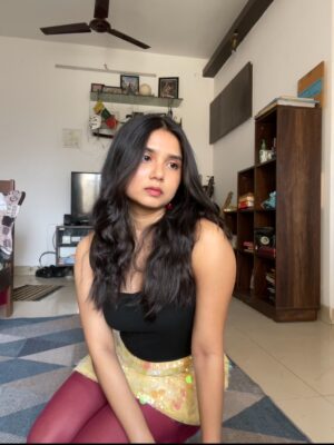 Baishali Sinha Instagram - Why fit in ? When you can own anything 😩🤚 product id for yellow skirt : 8159251 #newmeogs #elitebynewme #newme