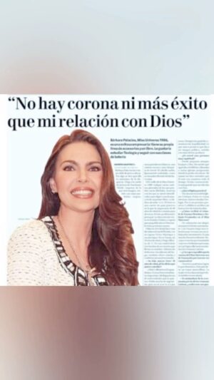 Bárbara Palacios Instagram - Hoy día de TBT (jueves de antaño) conseguí este recorte de una entrevista que me realizaron cuando visité mi amado país Venezuela en el 2009 🇻🇪 en ese tiempo visite iglesias en diferentes ciudades y dicté varias conferencias, apenas comenzaba mi etapa como conferencista, autora y evangelista 🔥 

Siempre he dicho, que ninguna corona y ningún éxito alcanzado, se compara a la gran bendición de haber reconocido a DIOS en mi existencia para seguir y servir a Cristo eternamente 🙌🏻❤️

Cuando reconocí mi propósito de vida, entendí que tenía que seguir preparándome y estudiando y así fue como tomé la decisión de hacer un máster en teología y me gradué con honores, muy pronto asumiré otro gran reto, pronto les contaré 😉

“Así que, hermanos míos amados, estad firmes y constantes, creciendo en la obra del Señor siempre, sabiendo que vuestro trabajo en el Señor no es en vano.”
‭‭1 Corintios‬ ‭15‬:‭58‬ ‭ (RVR1960‬‬) ❤️

DIOS te Bendiga Inmensamente 🙌🏻

#inspiracion #Inspiration #SerMejorQueAyer #DIOS #BarbaraPalacios #MissUniverse #Speaker #Author #Teologa #Autora #conferencista  #Evangelista #LifeCoach #InspiradoraUniversal  #AtreveteASerBarbara 💖