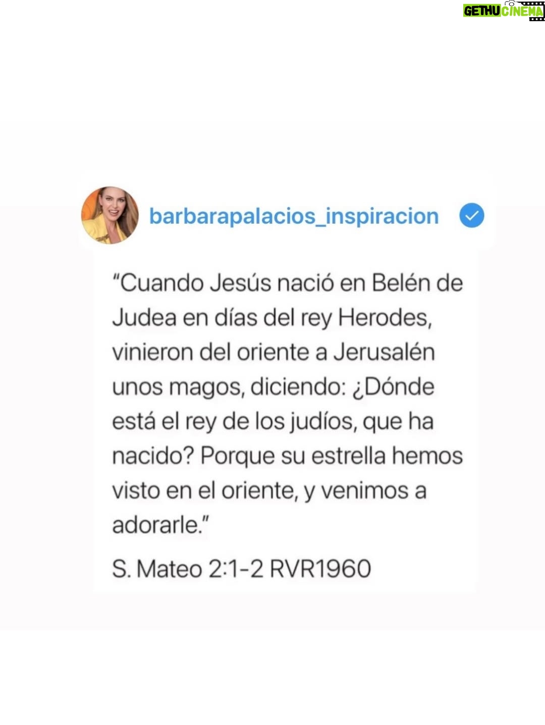 Bárbara Palacios - 3 Likes - “Cuando Jesús nació en Belén de Judea en días del rey Herodes, vinieron del oriente a Jerusalén unos magos, diciendo: ¿Dónde está el rey de los judíos, que ha nacido? Porque su estrella hemos visto en el oriente, y venimos a adorarle.”
‭‭S. Mateo‬ ‭2‬:‭1‬-‭2‬ ‭ (RVR1960‬‬)

Los sabios llevaron tres regalos con significados proféticos para la vida de Jesús 🌟 

🎁 ORO como reconocimiento de su deidad: JESÚS, el Rey de Reyes!!! ❤️

🎁 INCIENSO, se usaba en actos de adoración, como muestra de que JESÚS es digno de nuestra alabanza y adoración 🙌🏻

🎁 MIRRA, un ungüento que se usaba para los muertos en esa época, representando el sufrimiento que padecería y la muerte que sufriría ✝️ 

Los sabios fueron guiados a buscar al Rey de los judíos gracias a un milagroso acontecimiento estelar, la “Estrella de Belén”, a la que llamaron “Su estrella” (Mateo 2:2). Llegaron a Jerusalén y preguntaron por el nacimiento de Cristo, y los guiaron a Belén (Mateo 2:4-8). Ellos siguieron la guía de Dios con alegría (Mateo 2:10).

Los sabios de oriente siguieron la estrella con fe, obediencia y reverencia. No buscaban regalos para sí, sino adorar al verdadero Rey. En este Día de Reyes recordamos que Jesús es el mayor regalo de DIOS para la humanidad y que nuestro mayor acto de amor es rendirle nuestro corazón.❤️ 

“Porque donde está vuestro tesoro, allí estará también vuestro corazón.”
Mateo 6:21 (RVR1960)

#ReyesMagos #DiaDeReyes #ReyDeReyes #SeñorJesus  #Inspiracion