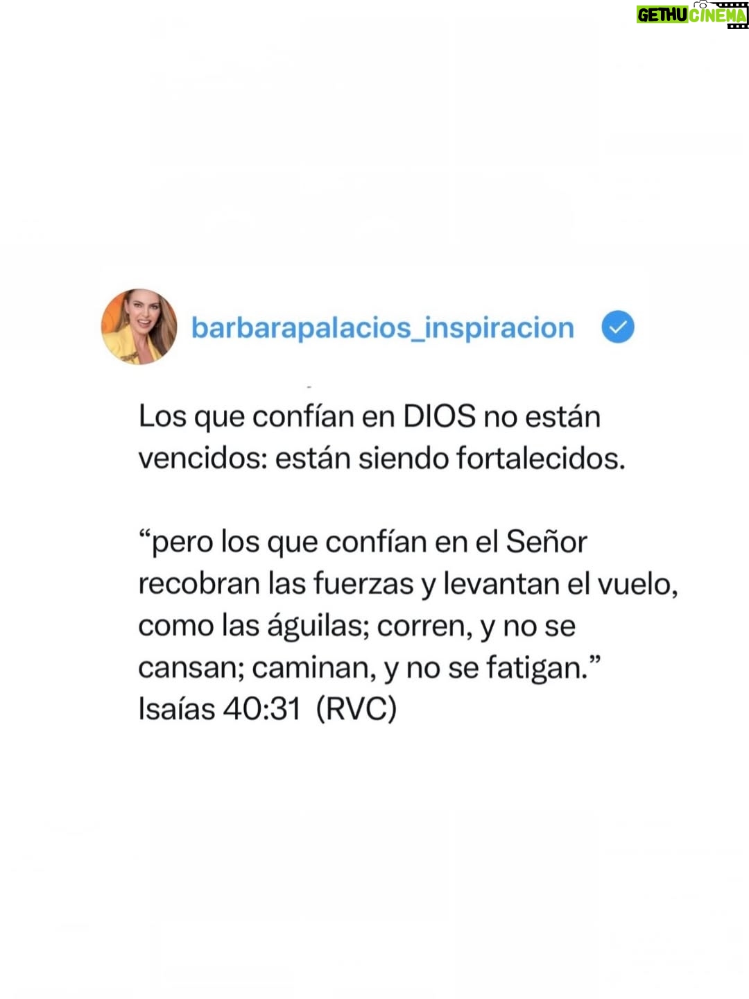Bárbara Palacios - 3 Likes - Esperar en DIOS no es resignarse; es resistir con fe cuando el cansancio pesa, cuando la injusticia parece interminable y cuando la libertad parece lejana. En Venezuela y en cada nación bajo dictadura, hay corazones cansados, pero no derrotados. DIOS renueva fuerzas aun en la noche más larga.🙌🏻

Las dictaduras buscan quebrar la esperanza, pero la Palabra nos recuerda que el poder no es eterno y que el alma que espera en DIOS se levanta por encima del miedo. Los presos políticos, sus familias y todo un pueblo encuentran en el Señor alas cuando ya no quedan fuerzas humanas. Él ve, Él oye y Él actúa a Su tiempo.🙏🏻

“pero los que confían en el Señor recobran las fuerzas y levantan el vuelo, como las águilas; corren, y no se cansan; caminan, y no se fatigan.”
‭‭Isaías‬ ‭40‬:‭31‬ ‭ (RVC‬‬)

“El Señor imparte justicia y defiende a todos los que sufren por la violencia.”
‭‭Salmos‬ ‭103‬:‭6‬ ‭ (RVC‬‬)

“El Señor cuida de los hombres honrados; y mantendrá la herencia de ellos para siempre.”
‭‭Salmos‬ ‭37‬:‭18‬ ‭ (RVC‬‬)

A los que hoy esperan entre rejas, a los que oran en silencio y a los que no se rinden: DIOS renueva fuerzas. 🙌🏻

La verdad no se encarcela, la esperanza no se apaga y la justicia de DIOS no llega tarde. Sigamos esperando en Él; las alas ya están creciendo. 🕊️

DIOS te Bendiga Inmensamente ❤️

#Libertad #GraciasDios #DiosFortalece #Fe #ConfiaEnDios Inspiracion