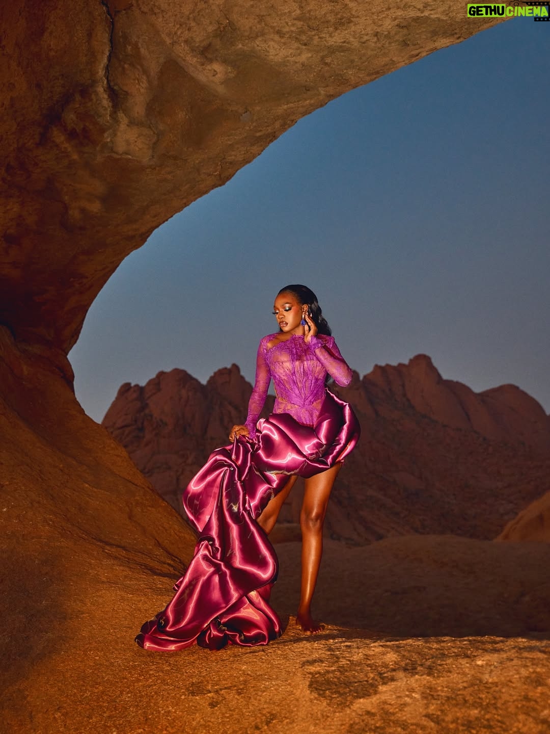 Beverly Osu - 30.2K Likes - ✨ 33 today. The age Jesus tapped out 🤭😮‍💨, but I’m still running his race. ( I get backing )
This year has tested me and taught me resilience, taught me to lead with my head when my heart wanted to take over. I’ve been through storms, yet I’m blessed, I’m grateful, and I’m choosing happiness every day. 
My life is an art show messy, beautiful, unfinished, yet worth applauding. 
Shooting from the mountains of Namibia, grateful for the blessings, the lessons, and the fight still in me. 
If you love me, pray for me. 🙌🏾
Happy birthday To Me ‼️ADA CHIZOBA BEVERLY OSU… 👑

📸 by @shotbyalpo 
Makeup by @suomabeauty .
Dress by @scholtzruberto 
Hair by @fluffys_artistry