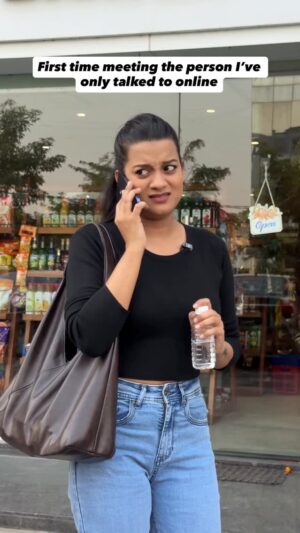 Bhagyashree Sonvane Instagram - Has this ever happened to you? 😅 
.
.
.
.
#comedy #explorepage #reels #reelsinstagram #instagram #funny #fyp #explore #date #online