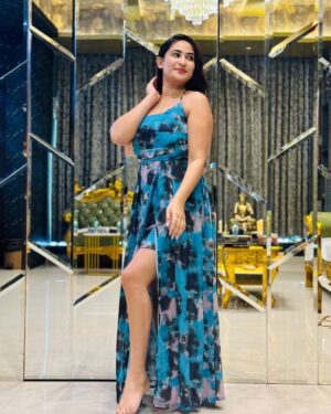 Bhavana Appu Instagram - 🦋
Dress from @gaana_premium_womens_wear